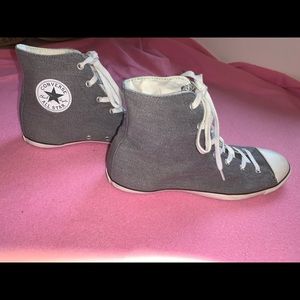 Stunning Grey Converse High Tops